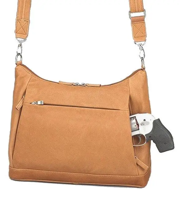 Express Delivery Gun Tote‘n Mamas - Handbag Shoulder Tan Leather with Gun Pocket