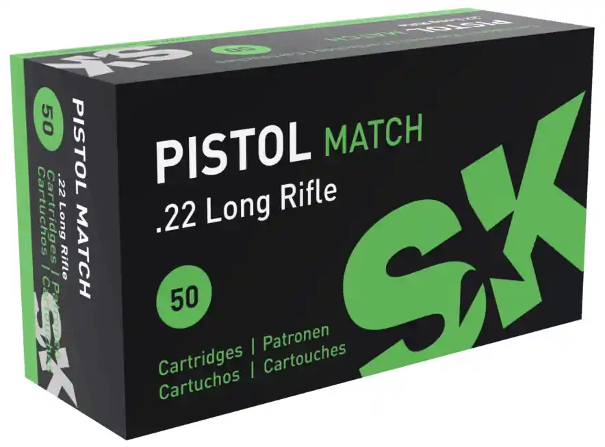 SK - 22 LR 40gr Solid RN Pistol Match Ammo 50rd New Release