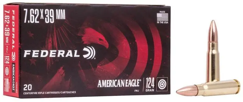 Federal - American Eagle 7.62x39mm Soviet 124gr FMJ 20rd Latest