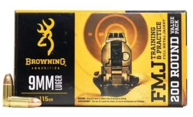 Bargain Browning - 9mm 115gr FMJ Bulk Box 200rds