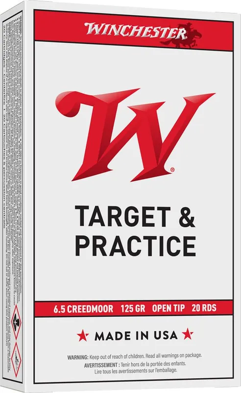 Winchester - 6.5 Creedmoor USA Target FMJ OT 125gr Ammo 20rd Flash Sale