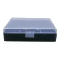 BERRY 10MM/45 HINGED-TOP BOX 100-RND CLEAR/BLK 50c Direct From Factory