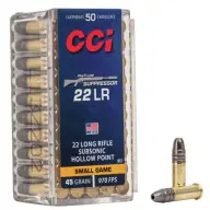 CCI AMMO 22LR 45gr LHP SUPPRESSOR 50/bx 100/cs Clearance