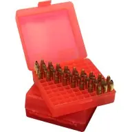 MTM AMMO BOX 22MAG 100rd RIMFIRE BOX CLR-RED 24/CS Low Price