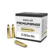 Price Cut Nosler Brass 22-250 Remington Unprimed Box of 50