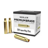 Nosler Brass 338 Lapua Unprimed Box of 25 Time-Limited