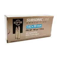 Instant Buy PRVI PARTIZAN AMMO 7.62x39 182gr SUBSONIC FMJ 20/bx 50/cs