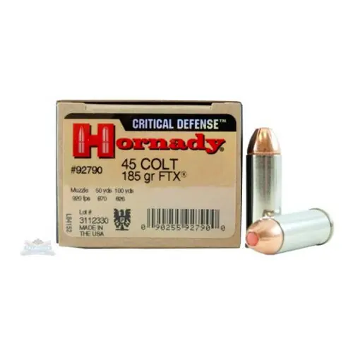 Hornady 45 Colt 185GR FTX Critical Defense Ammunition Order Now