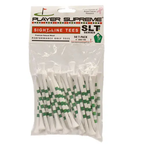 Player Supreme 4" Sight Line Golf Tees - 50 Pack One Day Deal