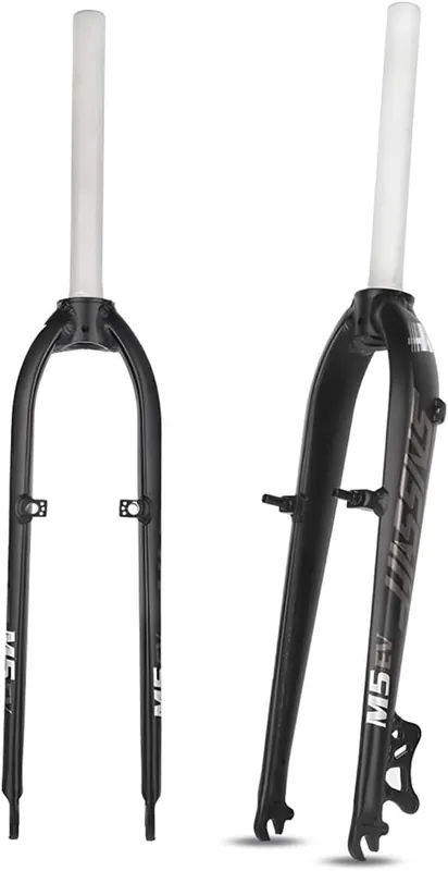 26" 27.5" Mountain Bike Rigid Fork 1-1/8" Threadless Straight Tube Bike Front Forks QR 9X100mm Disc/V Brake Aluminum Alloy Super-Light Bike Hard Forks New Arrival