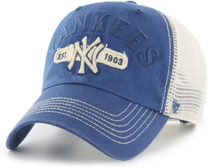 47 New York Yankees Blazer Riverbank Clean Up Adjustable Hat Blue Luxury