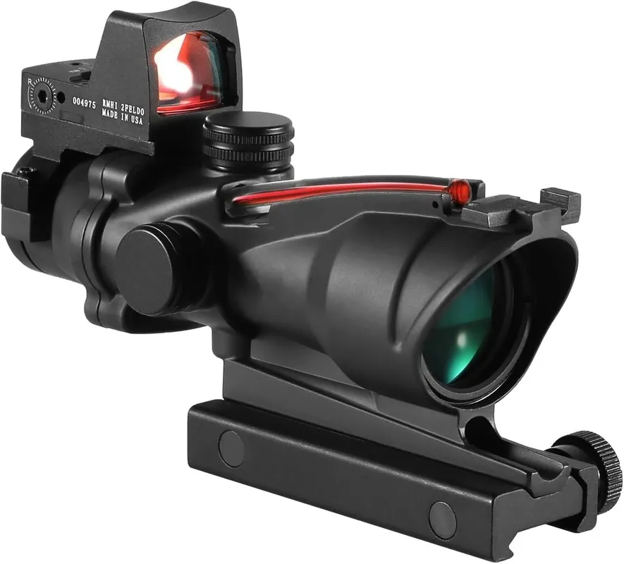 4x32 Style Sight Red Fiber Dot Sight Optics mini red dot Aluminum Black Budget