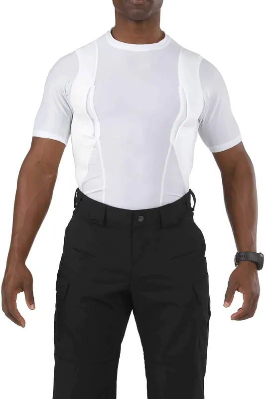 Free Returns 5.11 Tactical Men‘s Holster Shirt, Polyester/Spandex Blend, Strengthened Seams, Style 40011