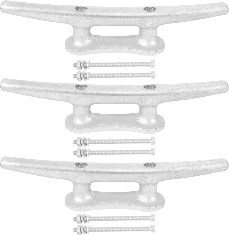 6/8/10/12/14 inch Dock Cleats With Bolts,Hot Dipped Galvanized Cast Iron Boat Cleats,Rope Cleat Boat Dock Cleats for Boat Docks,Decks,Piers for Tying up Boats,Marine Decor(1,2,4,5,6,8,10,12 Pack) Save Now