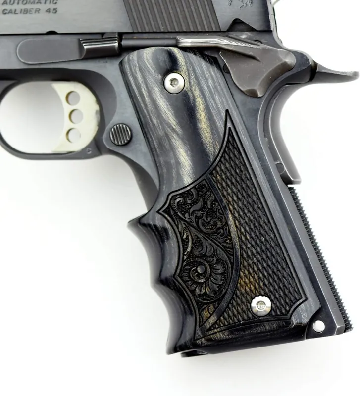 Altamont 1911 Grips - Fingergroove - Full Size 1911 Real Wood Gun Grips w. Ambi Safety fits Most Commander, Standard & Government 1911 Models - Made in USA Latest